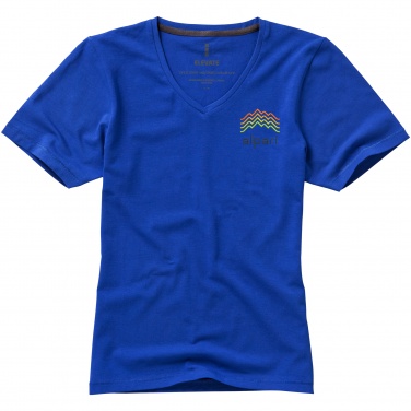 Logo trade advertising products image of: Kawartha short sleeve ladies T-shirt, blue