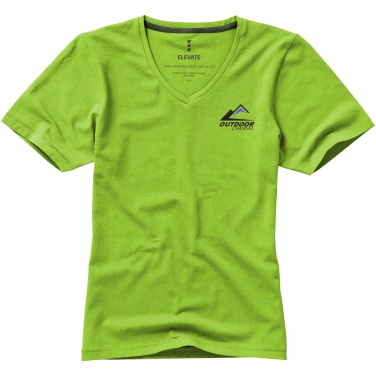 Logo trade corporate gifts image of: Kawartha short sleeve ladies T-shirt, light green