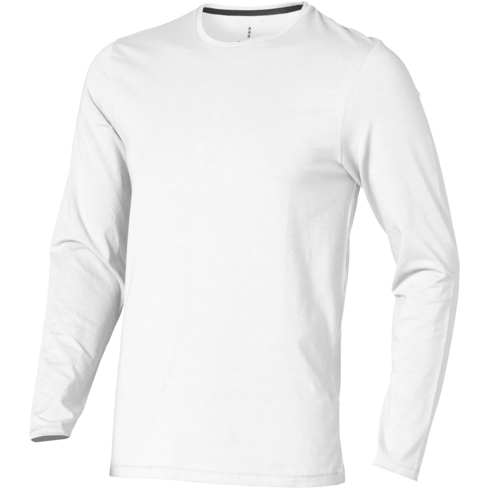 Logo trade promotional giveaway photo of: Ponoka long sleeve T-shirt, white