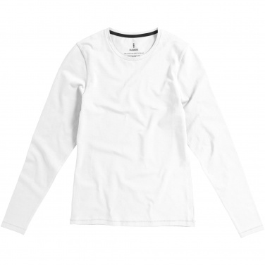 Logo trade advertising product photo of: Ponoka long sleeve ladies T-shirt, white