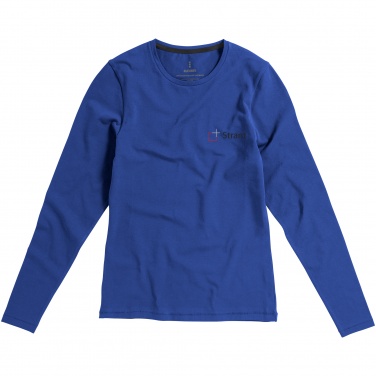 Logotrade promotional giveaway image of: Ponoka long sleeve ladies T-shirt, blue