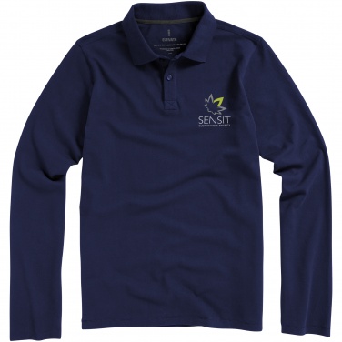 Logotrade business gifts photo of: Oakville long sleeve polo navy