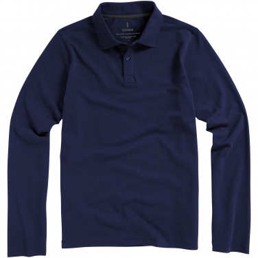 Logotrade business gift image of: Oakville long sleeve polo navy