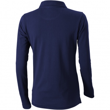 Logotrade corporate gift picture of: Oakville long sleeve ladies polo navy