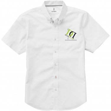 Logo trade promotional merchandise image of: Manitoba short sleeve shirt, white