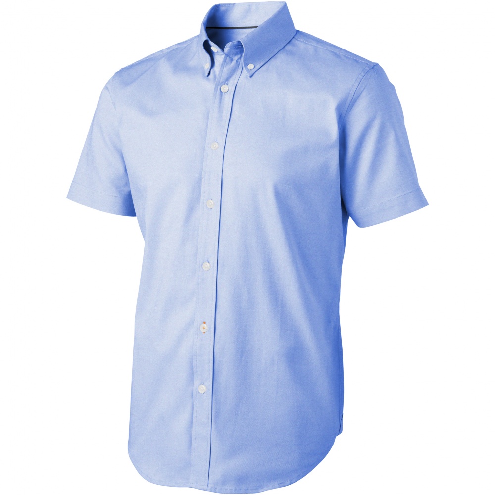 Logo trade promotional gifts picture of: Manitoba short sleeve shirt, light blue