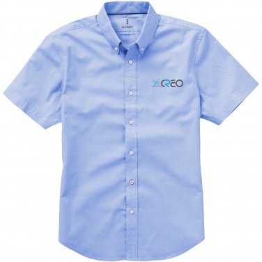 Logo trade promotional merchandise image of: Manitoba short sleeve shirt, light blue