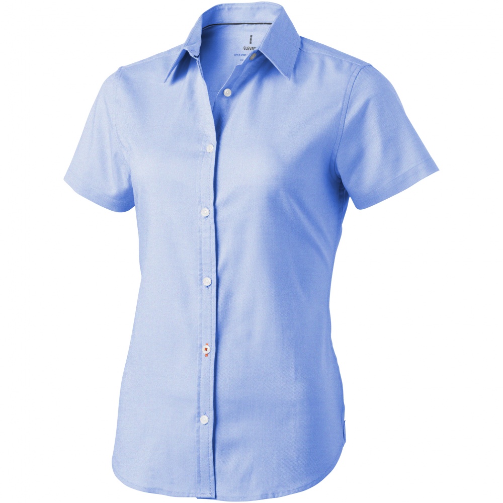 Logotrade advertising product picture of: Manitoba short sleeve ladies shirt, light blue