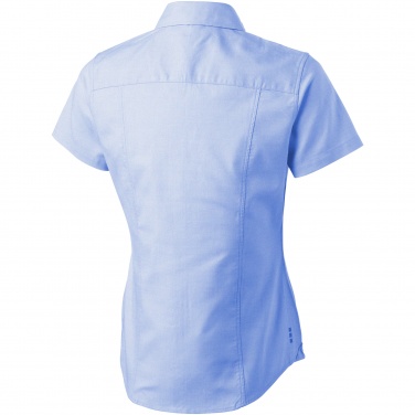 Logo trade promotional products image of: Manitoba short sleeve ladies shirt, light blue