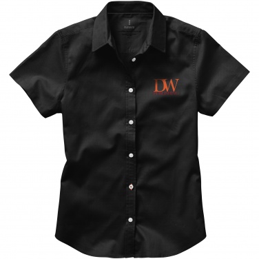 Logotrade promotional products photo of: Manitoba short sleeve ladies shirt, black