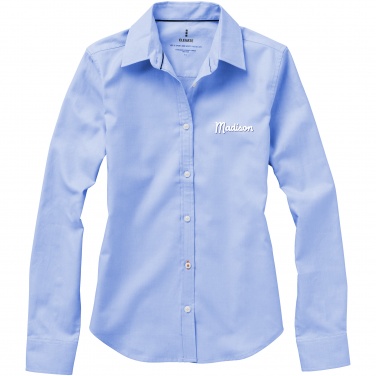 Logo trade promotional merchandise photo of: Vaillant long sleeve ladies shirt, light blue