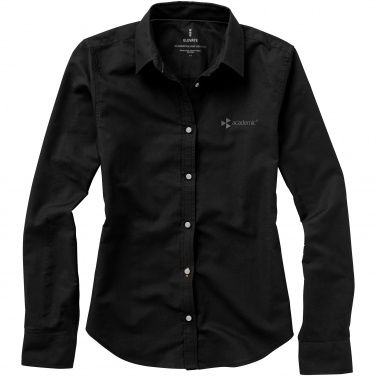 Logo trade promotional products image of: Vaillant long sleeve ladies shirt, black