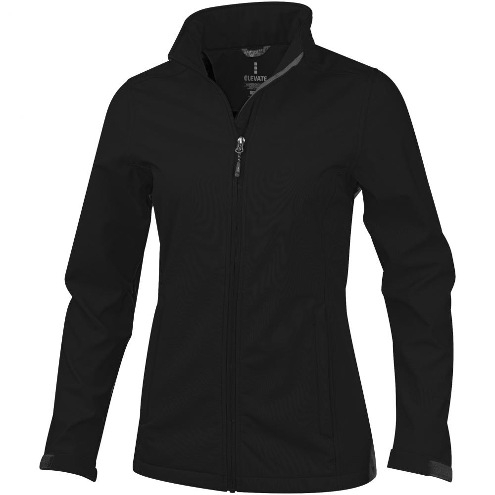 Logo trade promotional products picture of: Maxson softshell ladies jacket, black