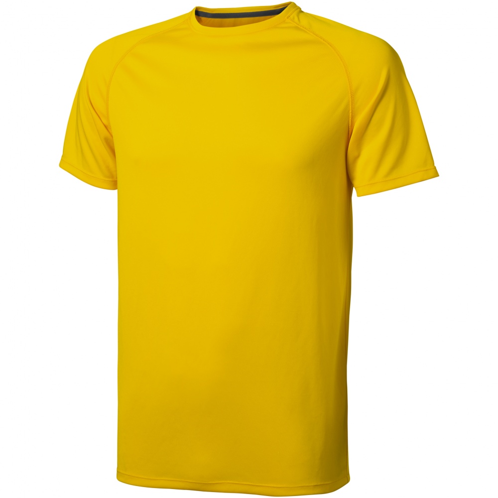 Logo trade promotional products image of: Niagara short sleeve T-shirt, yellow