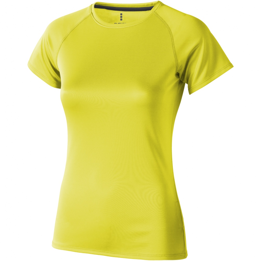 Logo trade promotional gift photo of: Niagara short sleeve ladies T-shirt, neon yellow