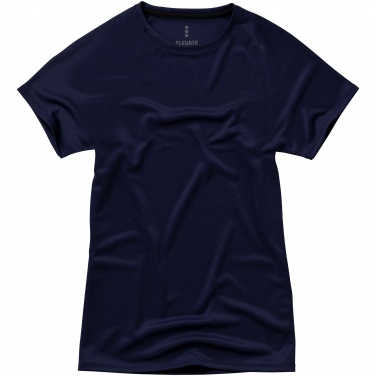 Logo trade promotional items image of: Niagara short sleeve ladies T-shirt, navy