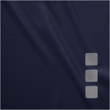 Logo trade promotional giveaways image of: Niagara short sleeve ladies T-shirt, navy