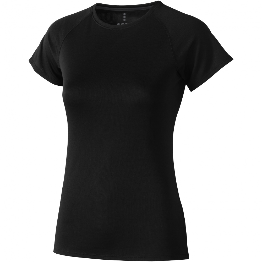 Logo trade promotional items image of: Niagara short sleeve ladies T-shirt, black