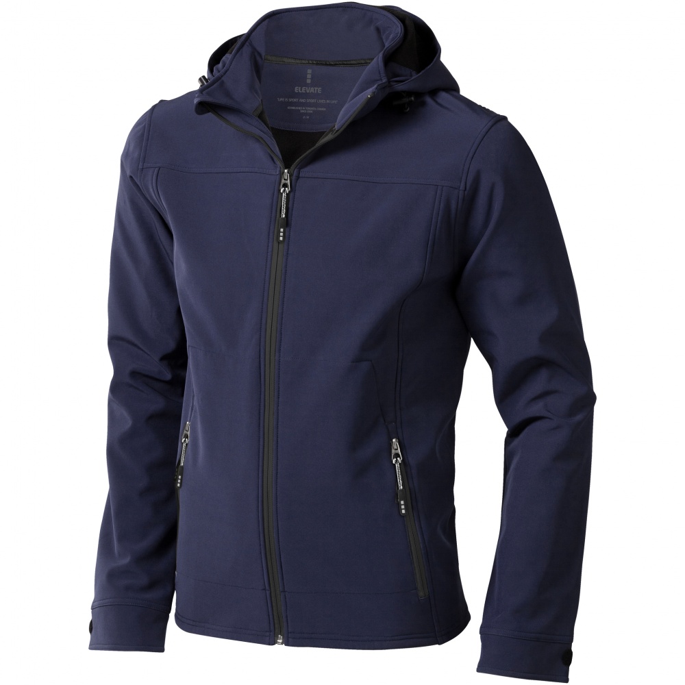 Logotrade promotional gift image of: Langley softshell jacket, navy