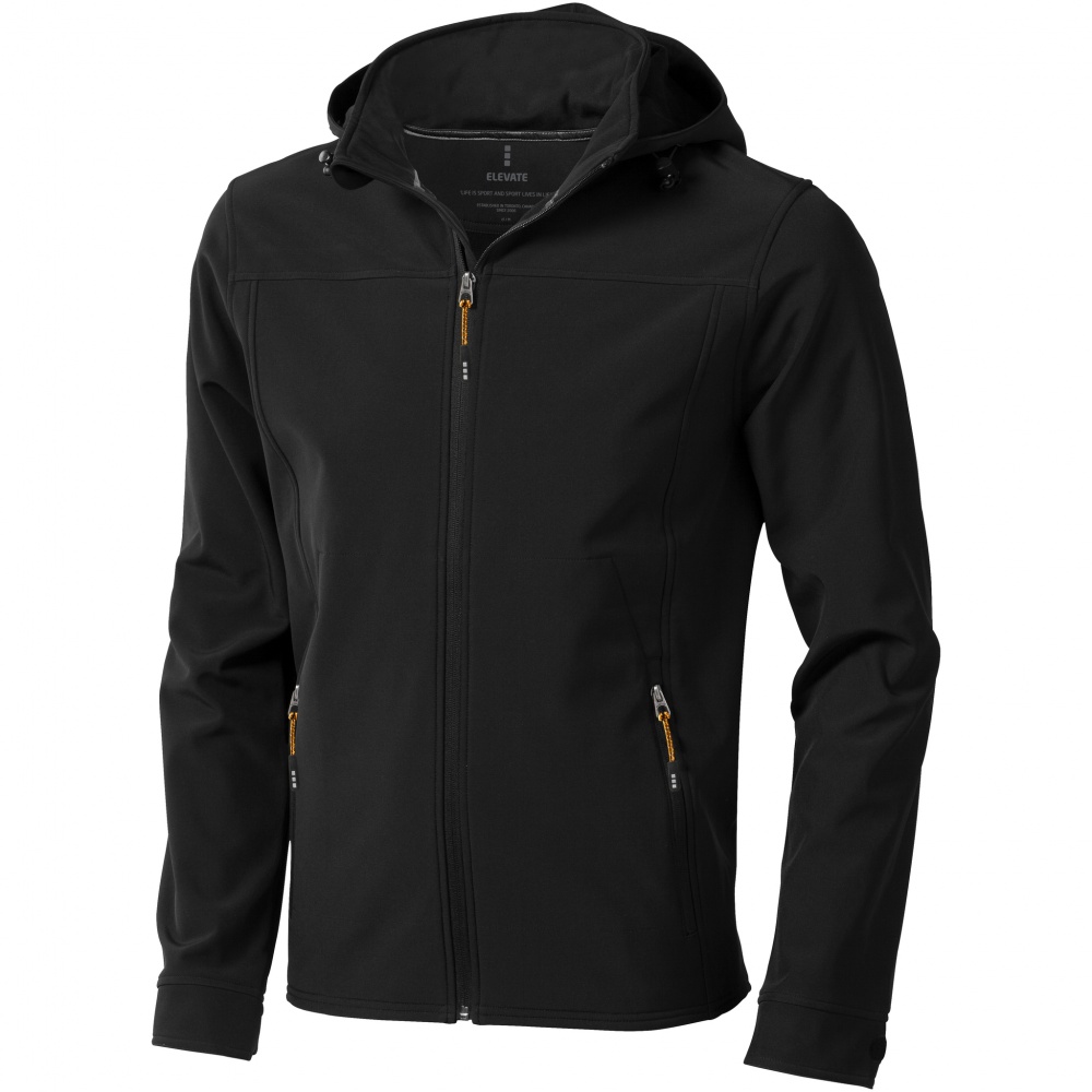 Logo trade advertising products picture of: Langley softshell jacket, black