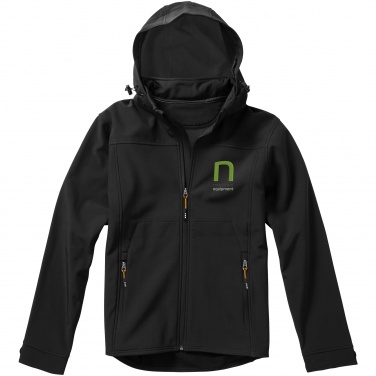 Logo trade promotional giveaway photo of: Langley softshell jacket, black