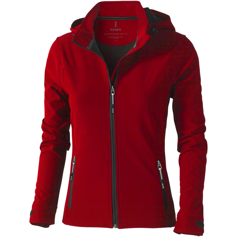 Logo trade corporate gifts image of: Langley softshell ladies jacket, red