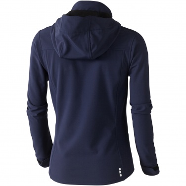 Logo trade promotional merchandise image of: Langley softshell ladies jacket, navy