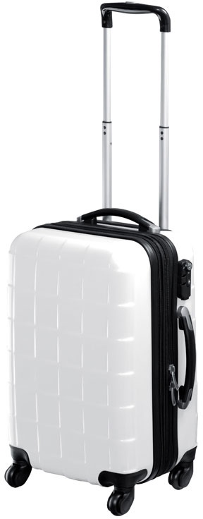 Logo trade promotional merchandise picture of: CrisMa Suitcase, white