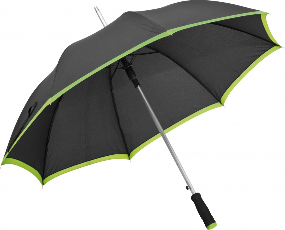 Logo trade advertising product photo of: Automatic umbrella with light green accent