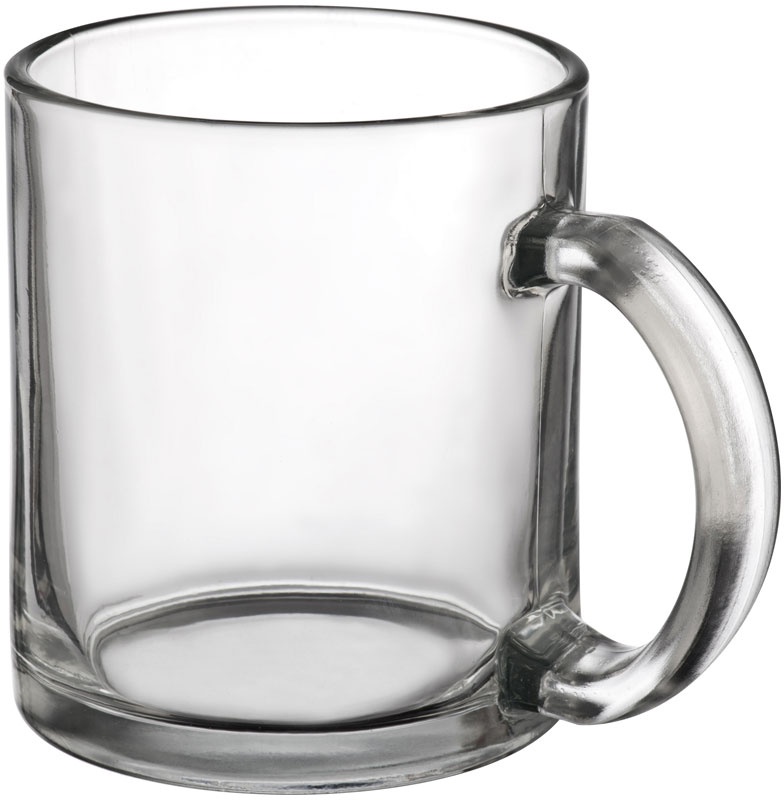 Logo trade promotional merchandise image of: Glass mug, translucent