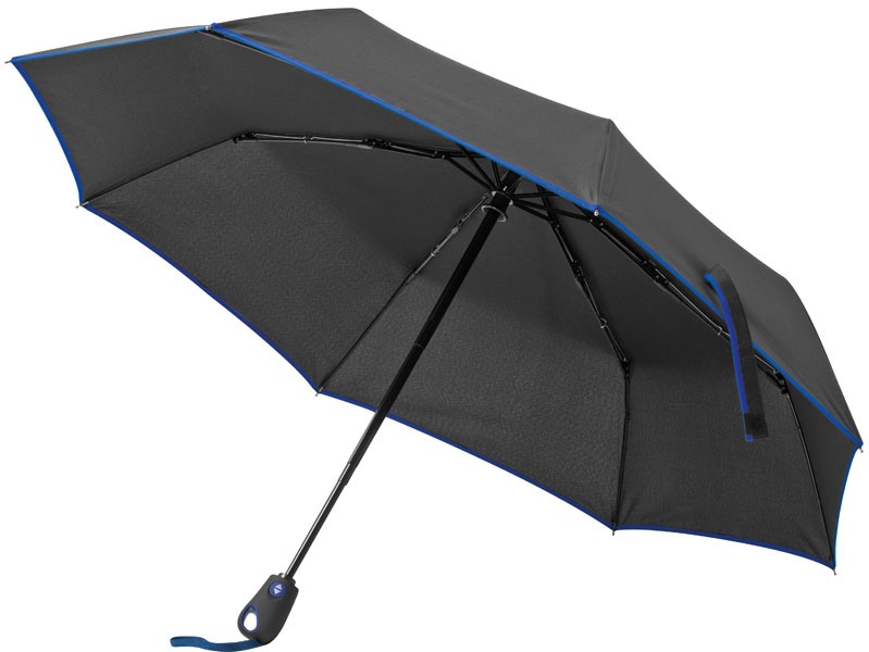 Logo trade business gifts image of: Automatic umbrella, black/blue