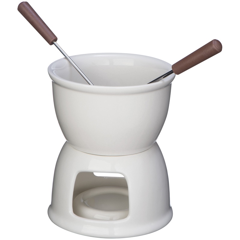 Logo trade promotional merchandise image of: Chocolate fondue set, white