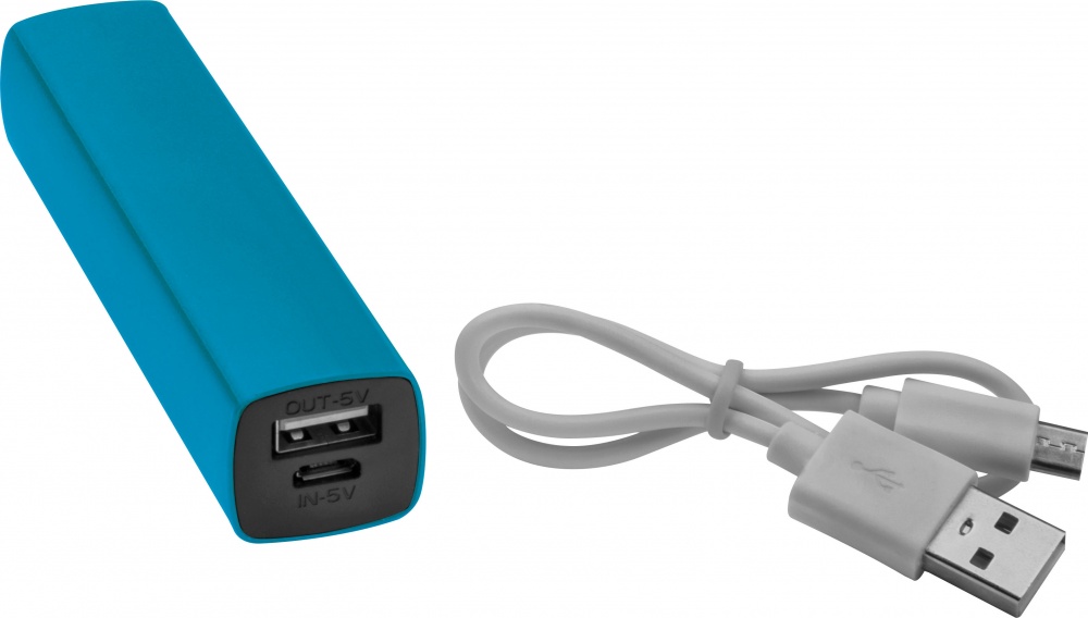 Logotrade corporate gift picture of: Powerbank 2200 mAh with USB port in a box, Blue