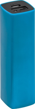 Logo trade promotional merchandise image of: Powerbank 2200 mAh with USB port in a box, Blue