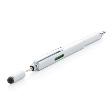 Logotrade promotional item picture of: 5-in-1 toolpen, silver