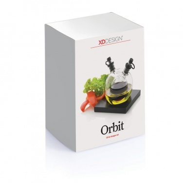 Logo trade promotional merchandise picture of: Orbit oil & vinegar set, black