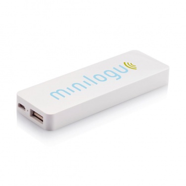 Logotrade advertising product image of: 2.500 mAh powerbank, white