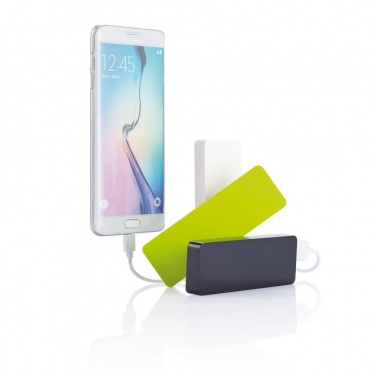 Logo trade promotional items picture of: 2.500 mAh powerbank, white