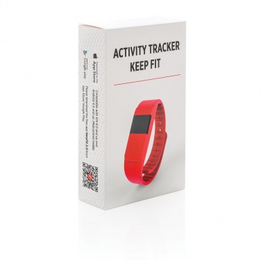 Logo trade promotional giveaways picture of: Activity tracker Keep fit, red