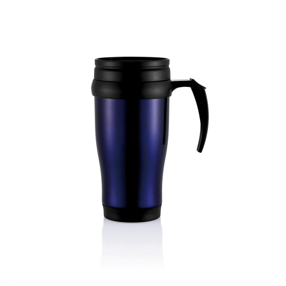 Logo trade corporate gifts image of: Stainless steel mug, purple blue