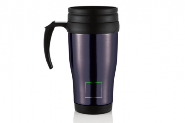 Logo trade promotional merchandise image of: Stainless steel mug, purple blue