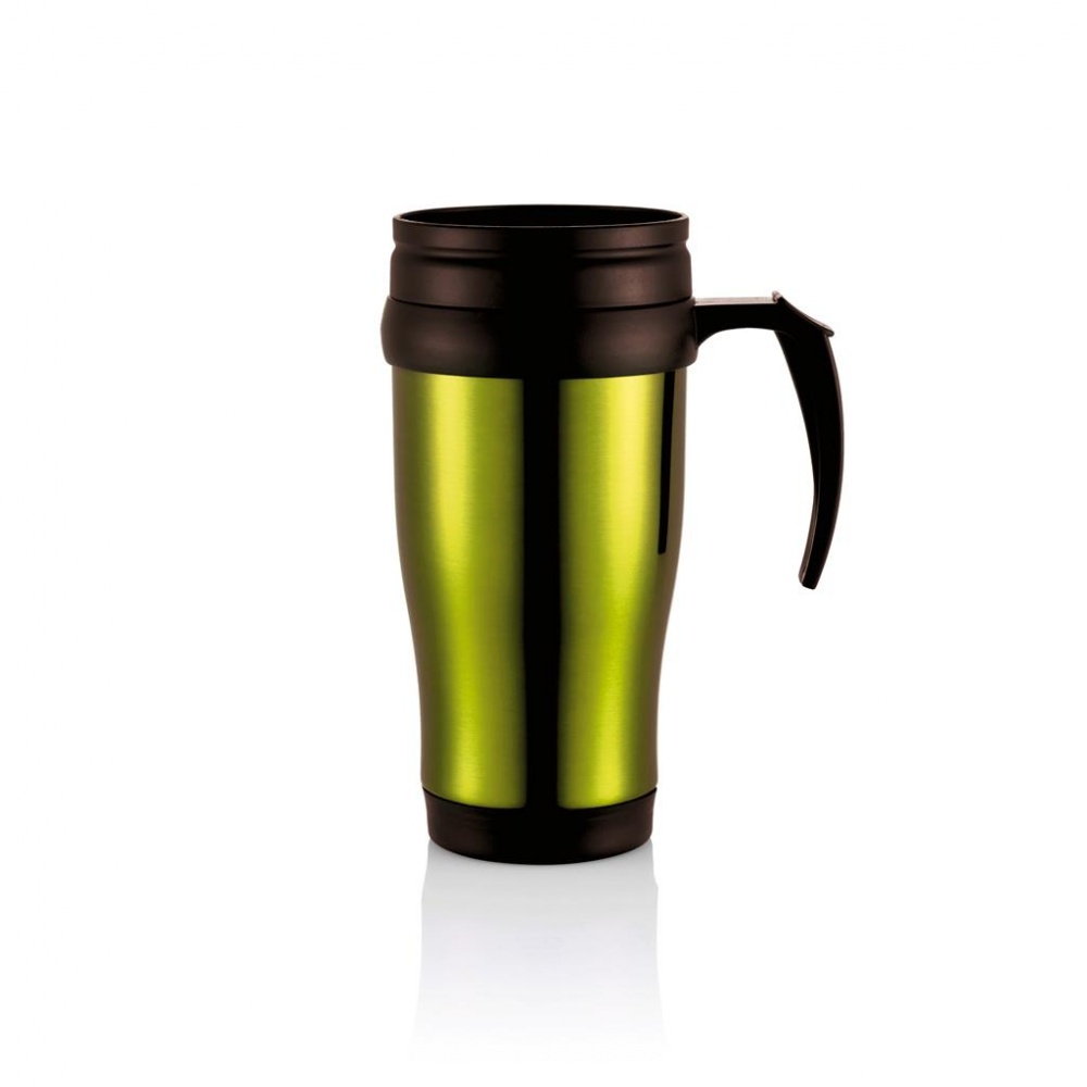 Logo trade business gifts image of: Stainless steel mug, green