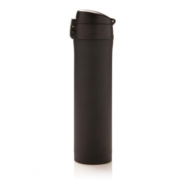 Logo trade promotional merchandise photo of: Easy lock vacuum flask, black/black