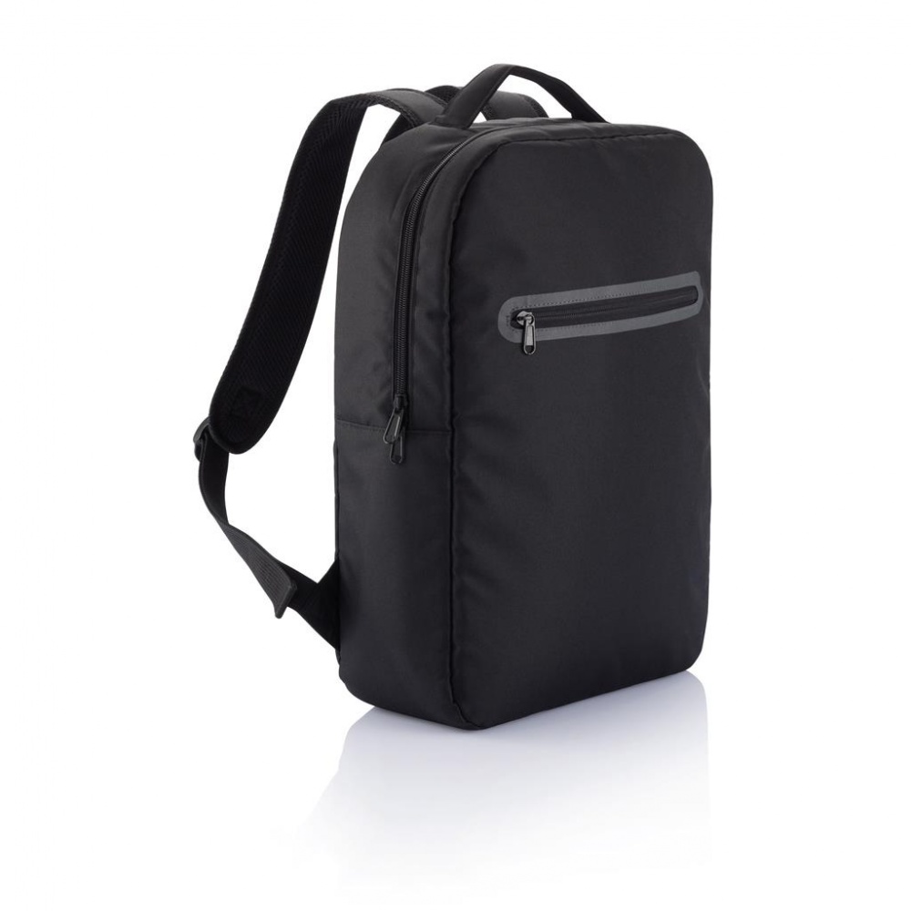 Logo trade corporate gifts image of: London laptop backpack PVC free, black