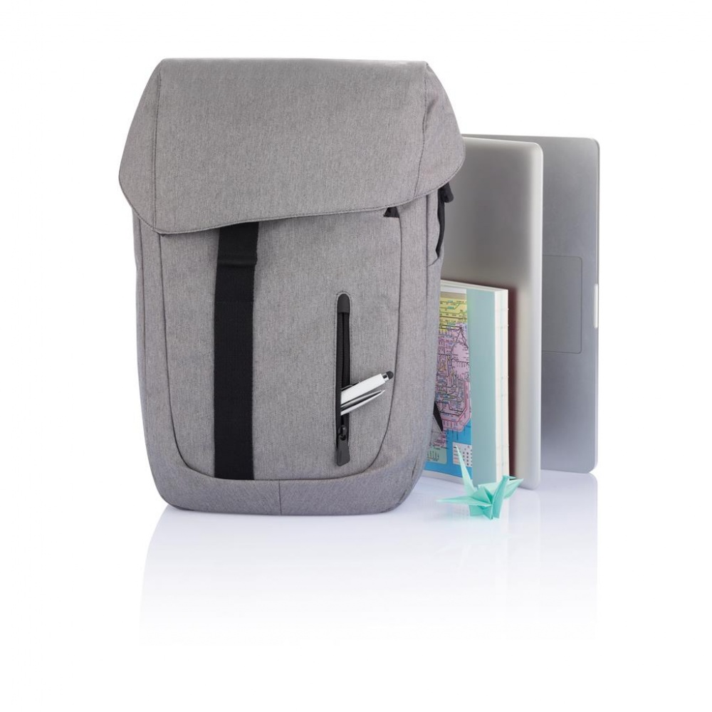 Logo trade business gift photo of: Osaka backpack, grey