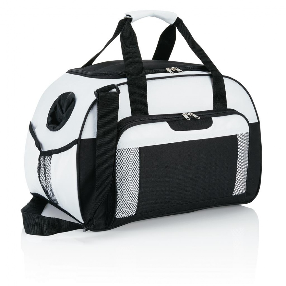 Logotrade business gift image of: Supreme weekend bag, white/black