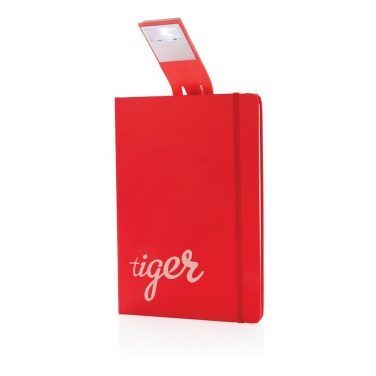 Logotrade promotional items photo of: A5 Notebook & LED bookmark, red