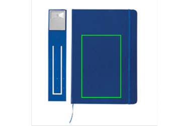 Logotrade business gift image of: A5 Notebook & LED bookmark, blue