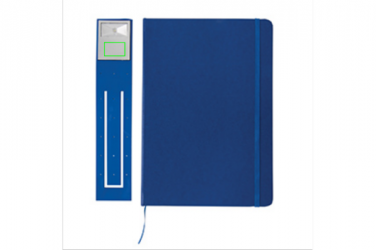 Logotrade business gifts photo of: A5 Notebook & LED bookmark, blue