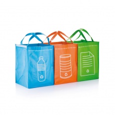 3pcs recycle waste bags, green